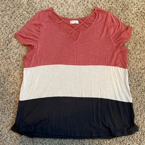 Maurices color block top size 1